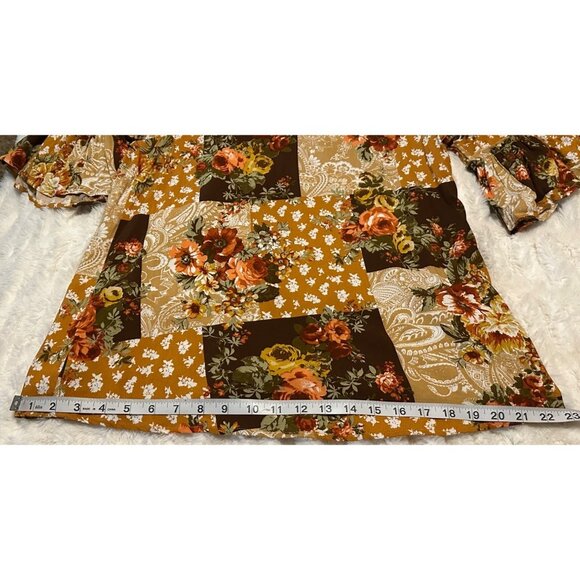 Lot of 2 ANDREE By Unit Brand Colorful Floral Blouses 100% Rayon Women's Size S - Picture 16 of 16